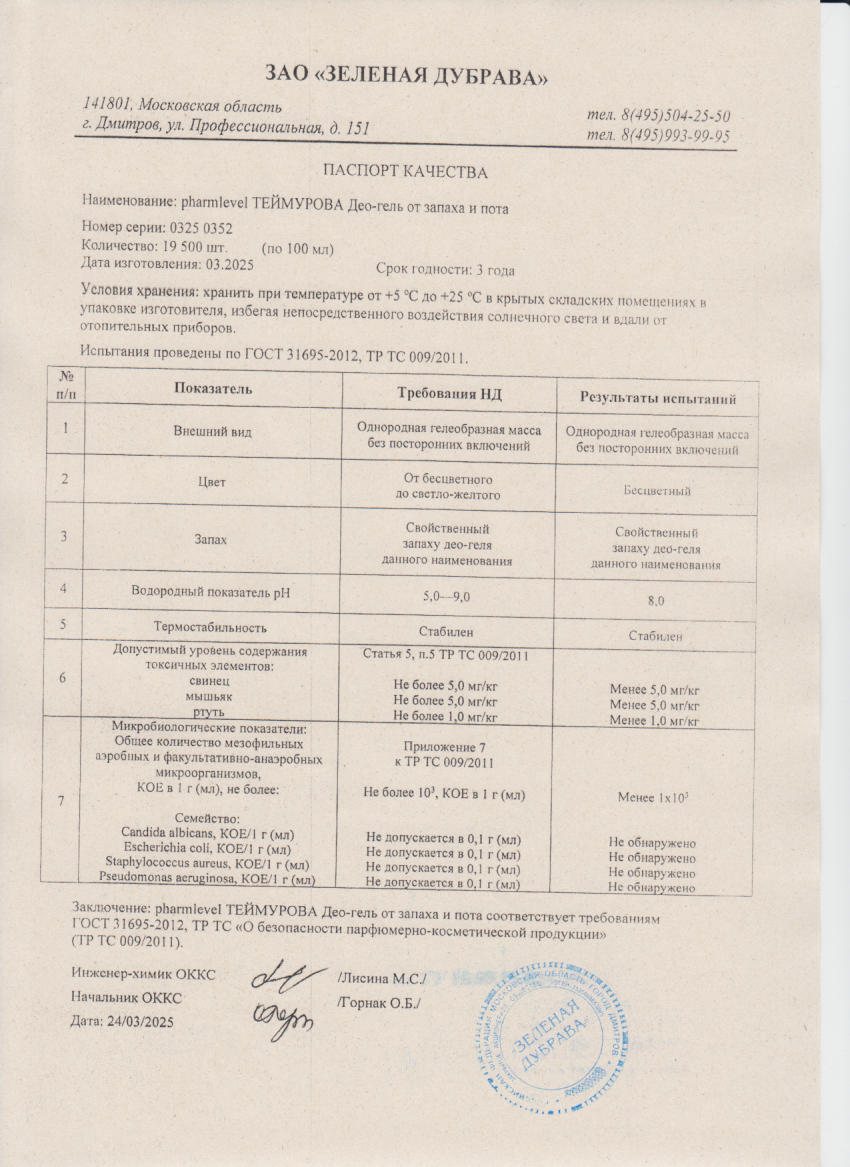 Паспорт №032025